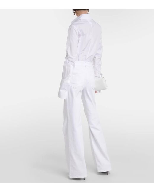 Jeans anchos Le Slim Palazzo FRAME de color White