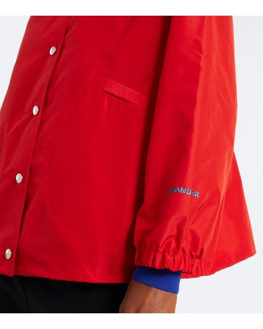 Jil Sander Red Technical Jacket