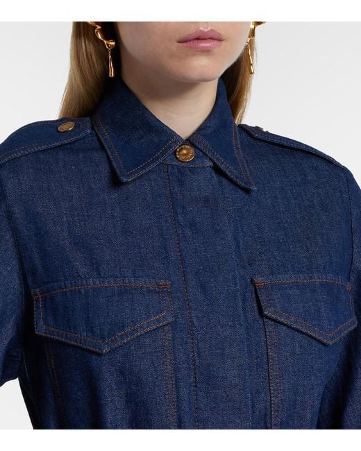 Zimmermann Blue Denim Midi Dress