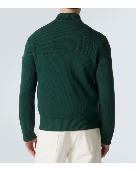 Canada Goose Green Hybridge Wool Down Jacket for men