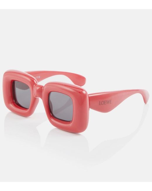 Loewe Red Inflated Square Sunglasses