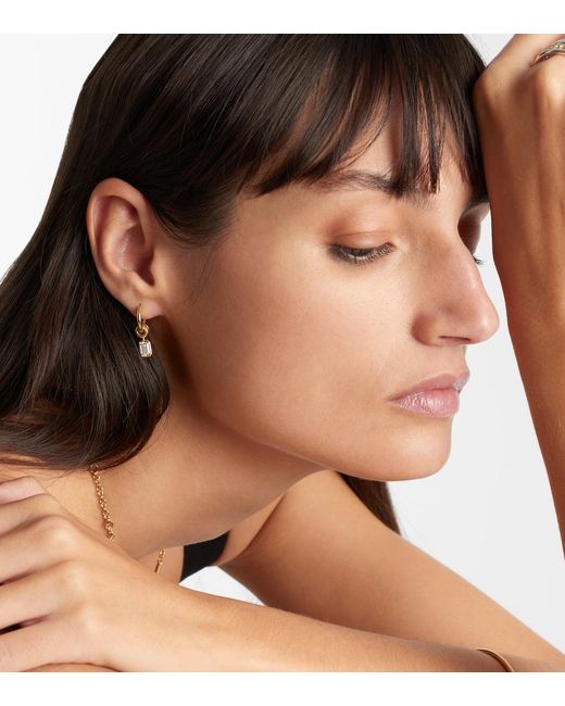 Spinelli Kilcollin White Zahra 18Kt Hoop Earrings With Diamonds