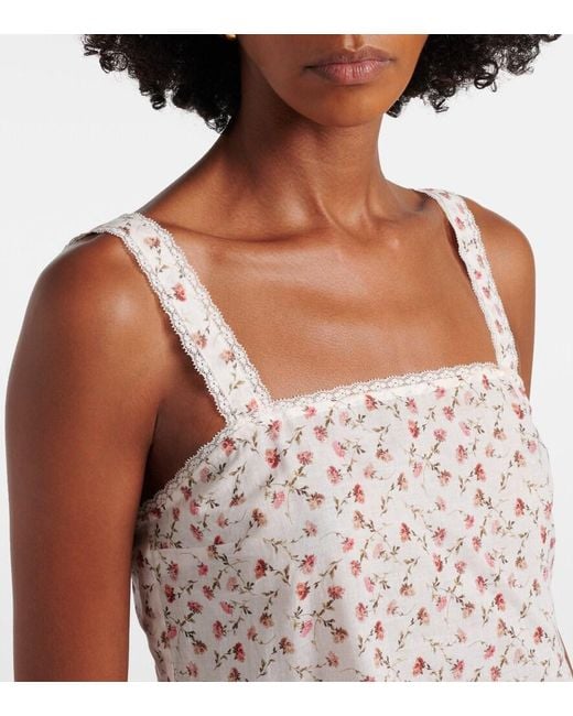 Posse Natural Charlotte Floral Cotton Top