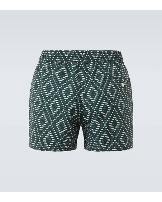 Frescobol Carioca Green Rio Printed Swim Trunks for men