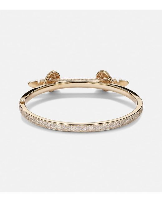 ANANYA Metallic Chakra Icon 18Kt Bracelet With Diamonds And Quartz