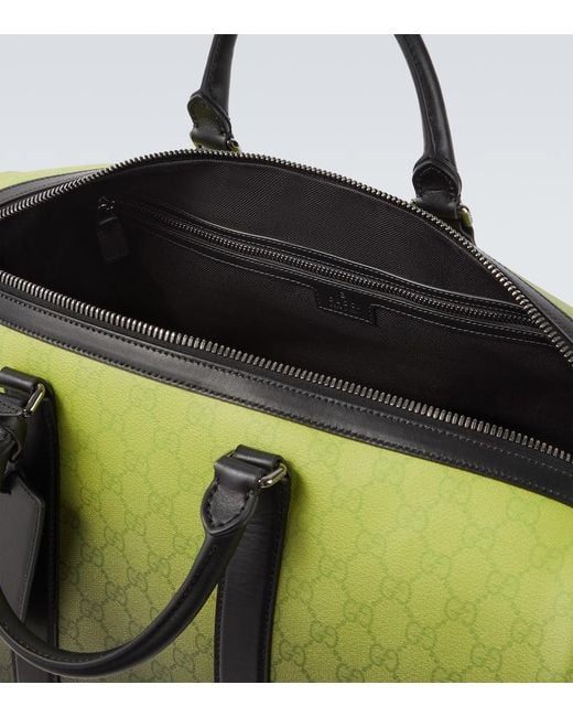 Gucci Green Gg Canvas Duffel Bag for men