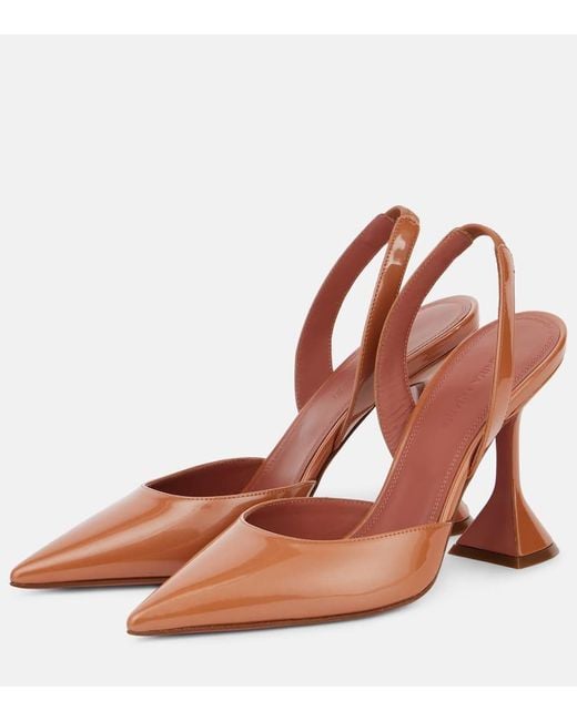 Pumps Holli Sling 95 di AMINA MUADDI in Brown