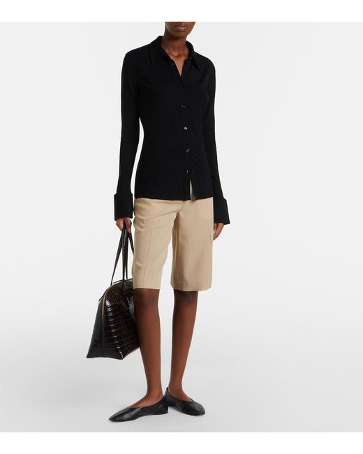 Totême Black Jersey Shirt