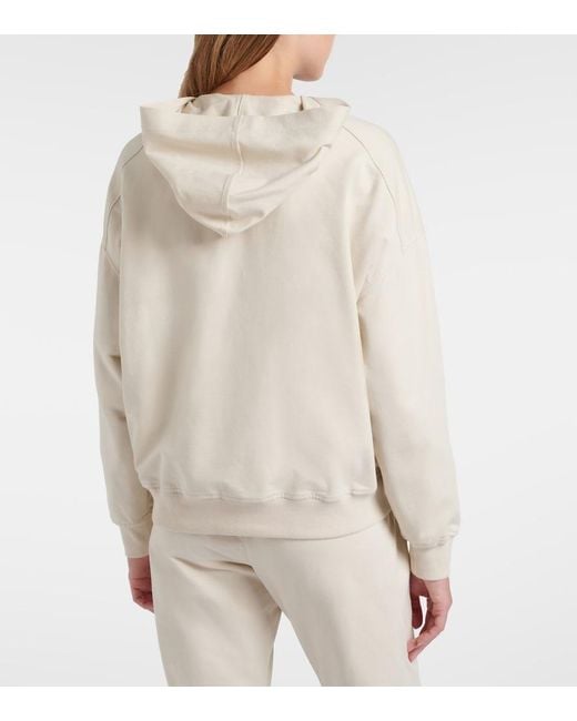 Brunello Cucinelli White Monili Cotton Hoodie