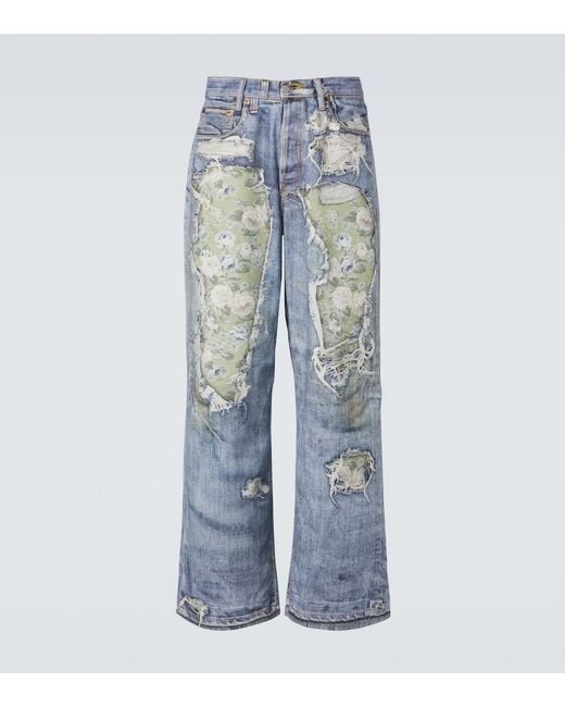 Acne Blue 1981 Trompe L'Oil Wide-Leg Jeans for men
