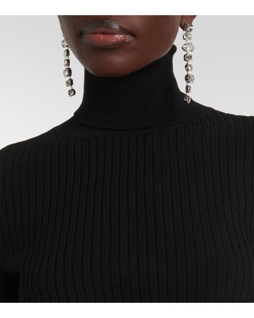 Dolce & Gabbana Black Wool-Blend Turtleneck Sweater