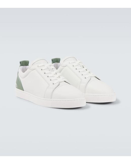 Christian Louboutin White Fun Louis Junior Leather Sneakers for men