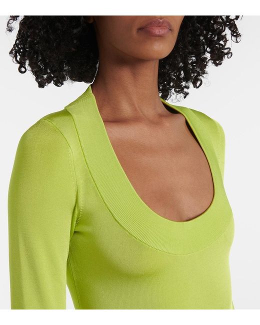 Galvan Yellow Sasha Jersey Bodysuit