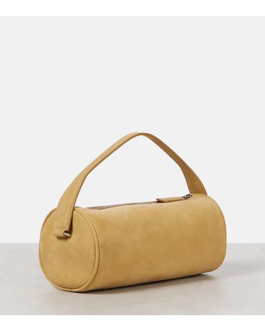 The Row Natural Round '90S Suede Tote Bag