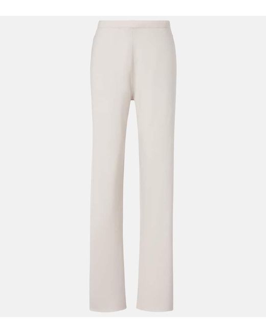 Extreme Cashmere White Rush Cashmere-Blend Straight Pants