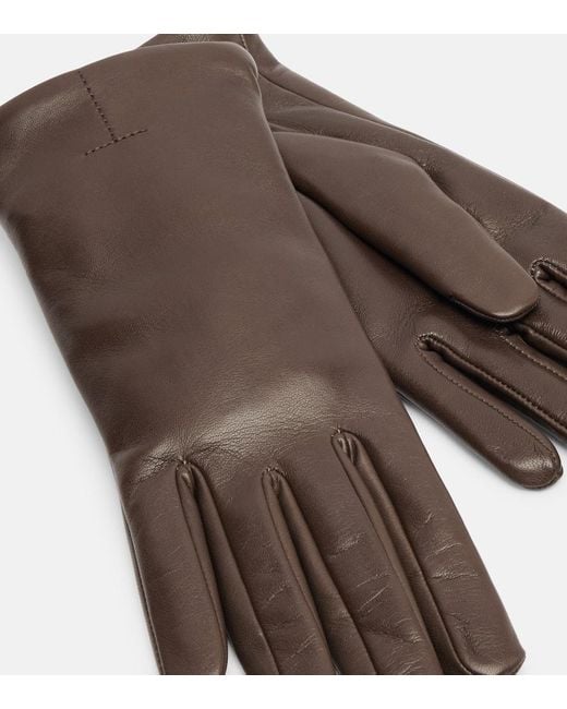 Totême  Brown Handschuhe Aus Leder
