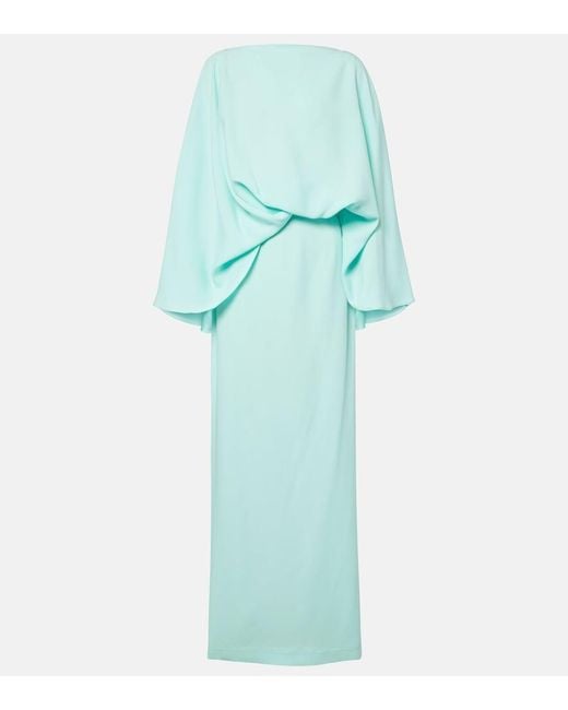‎Taller Marmo Blue La Maddalena Crepe Cady Gown