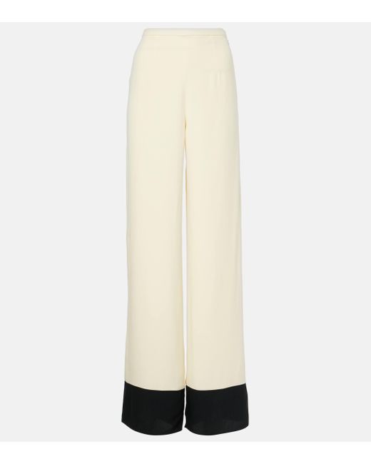 ‎Taller Marmo Natural Marlene Corniche High-Rise Palazzo Pants