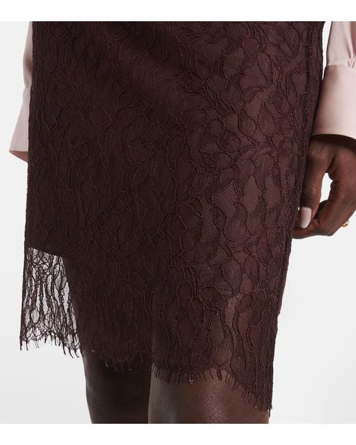 Vince Purple Lace Midi Skirt