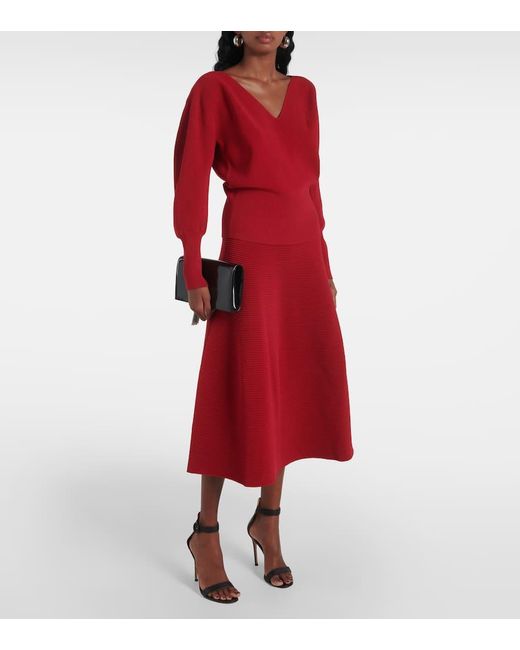Jonathan Simkhai Red Midirock Jennifer Aus Rippstrick