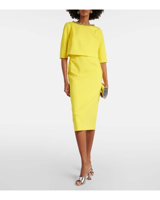 Vestido midi Emotional Essence adornado Dorothee Schumacher de color Yellow