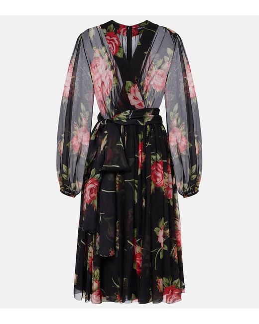 Dolce & Gabbana Black Silk Dress