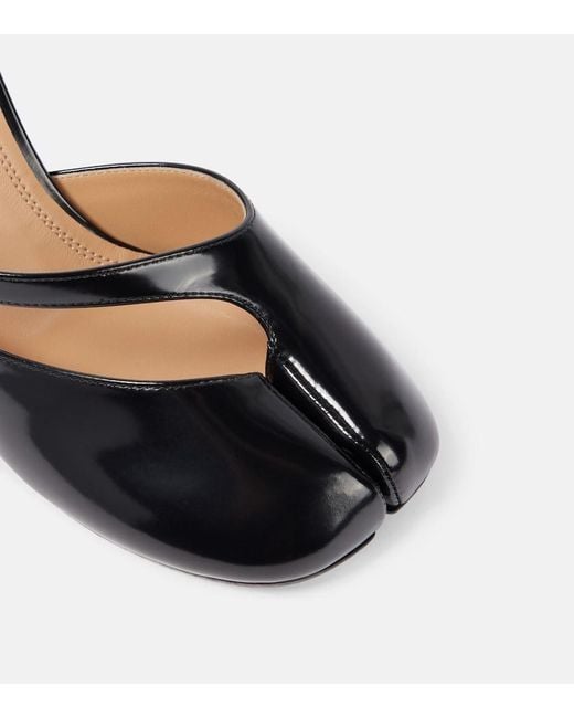 Maison Margiela Black Tabi Leather Pumps