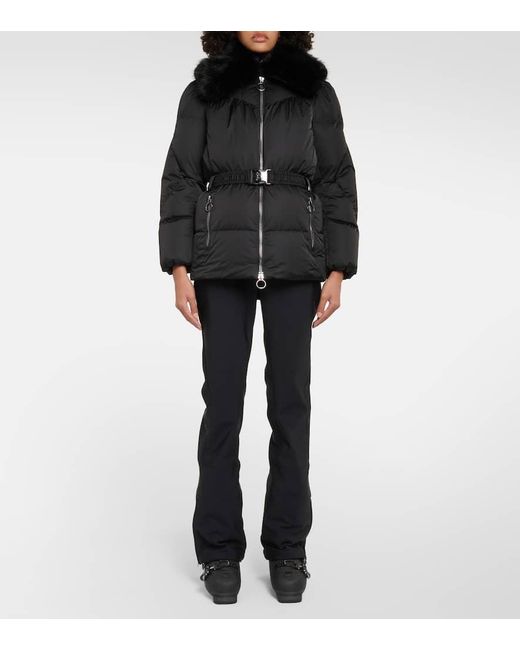 Fusalp Black Vela Faux Fur-Trimmed Down Jacket