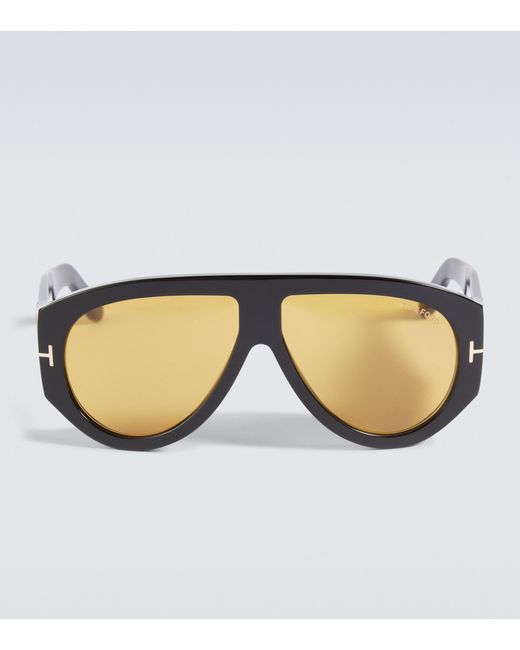 Tom Ford Bronson Aviator Sunglasses in Brown for Men | Lyst