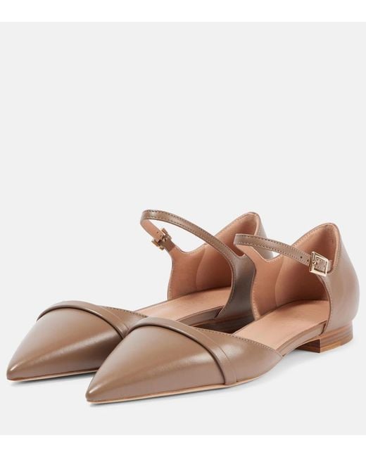 Malone Souliers Brown Ulla Leather Flats