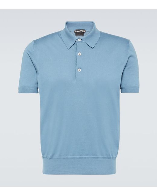 Tom Ford Blue Cotton Polo Shirt for men