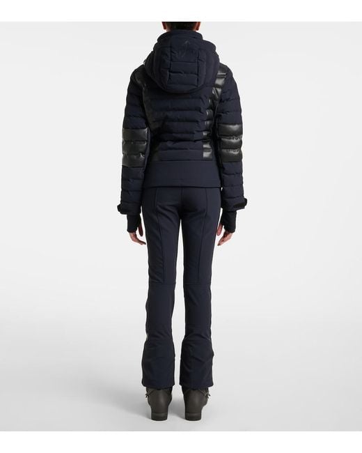 Toni Sailer Blue Lisbeth Faux Leather-Trimmed Ski Jacket
