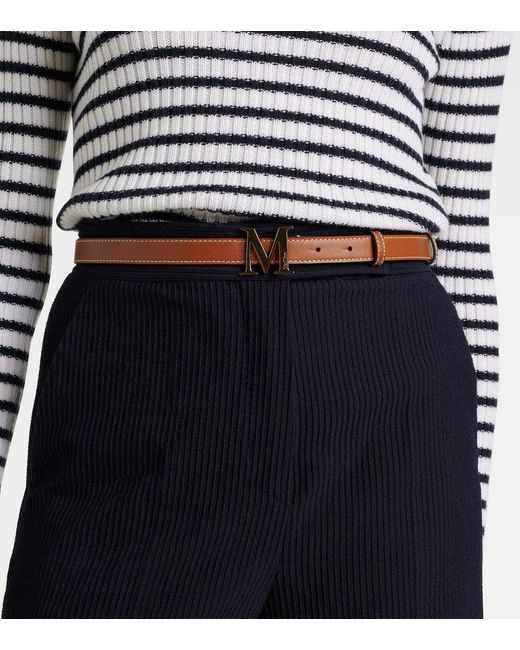 Max Mara Brown Guertel Aus Leder