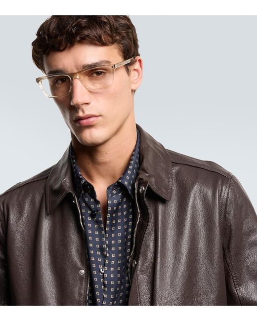 Saint Laurent Metallic Sl 841 Square Glasses for men