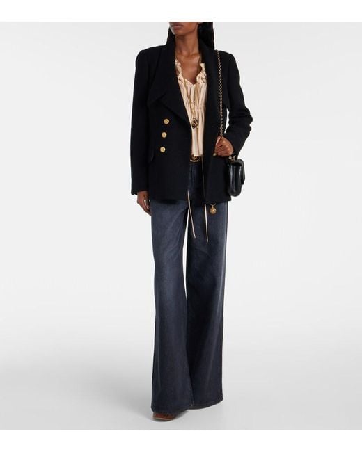 Chloé Black Wool-Blend Boucle Jacket