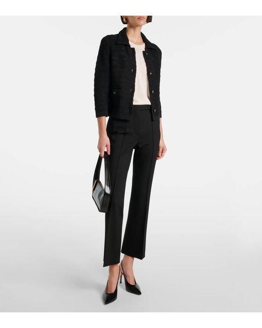 Dorothee Schumacher Black Cardigan Precise Pointelle