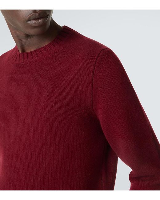 Jersey Gio De Cachemir Saman Amel de hombre de color Red
