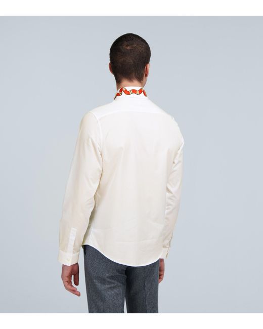 Camicia Duke con serpente da Uomo di Gucci in Bianco | Lyst