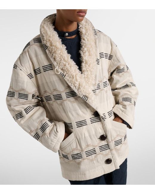 Isabel Marant Natural Qayla Cotton-Blend Jacquard Jacket