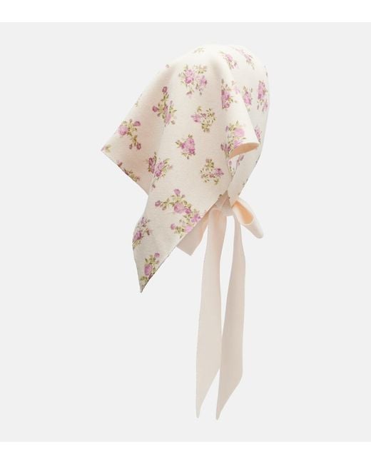 Magda Butrym Natural Floral Cotton Scarf
