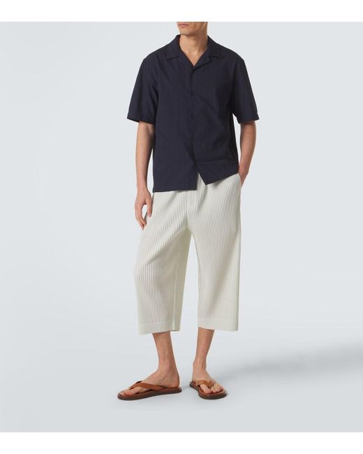 Homme Plissé Issey Miyake White Monthly Colors: May Pleated Straight Pants for men
