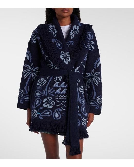Alanui Blue Glimpse Of Eden Cardigan