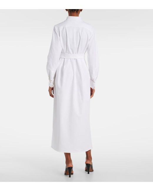 Max Mara White Arezzo Gabardine Shirt Dress