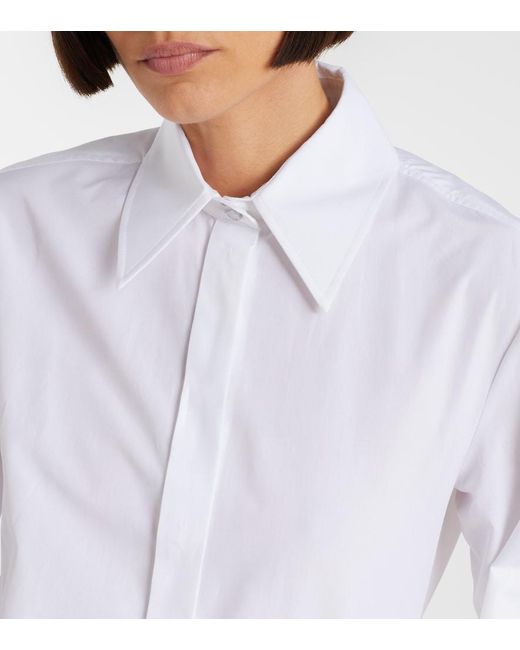 Sportmax White Cotton Poplin Shirt