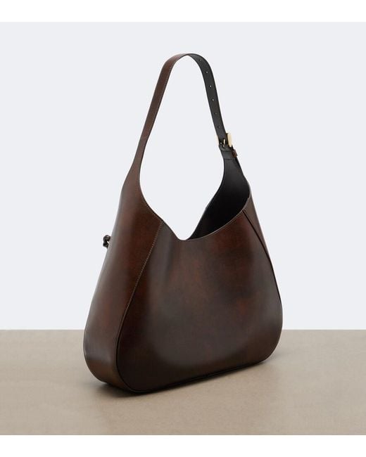 Prada Brown Large Leather Shoulder Bag
