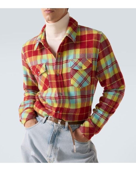 God's True Cashmere Hemd Aus Kaschmir Mit Labradorit in Red für Herren