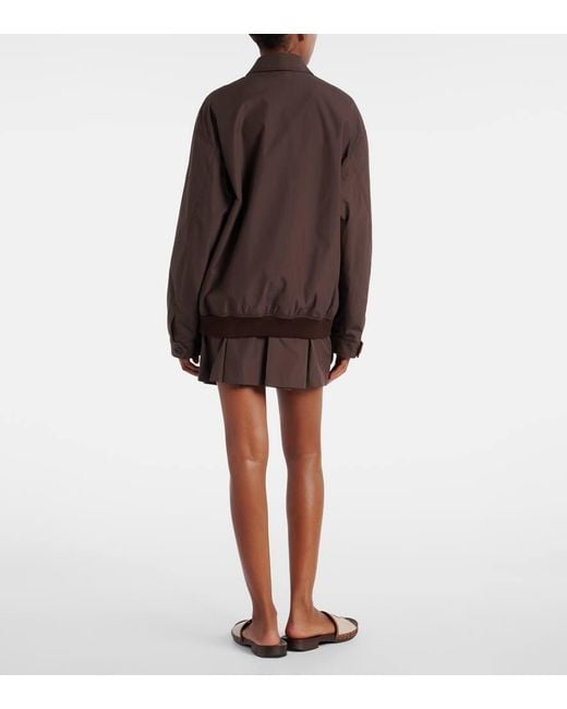 Miu Miu Brown Blouson Aus Einem Baumwollgemisch