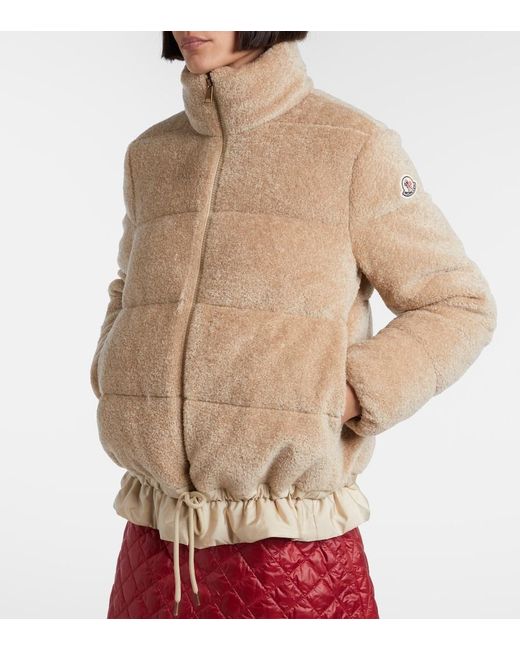 Moncler Natural Cedre Teddy Down Jacket