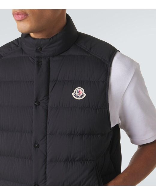 Moncler Black Barthe Down Vest for men