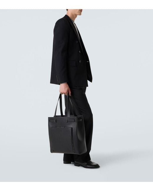 Christian Louboutin Black Kypipouch Leather Tote Bag for men